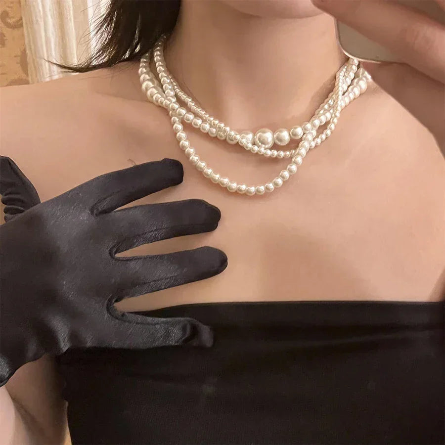 Colar de Pérolas Multicamadas