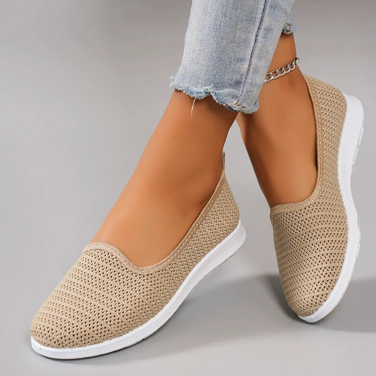 Breathable Mesh Flat Shoes