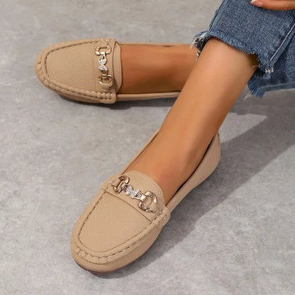 Zapatos Planos con Punta Redonda