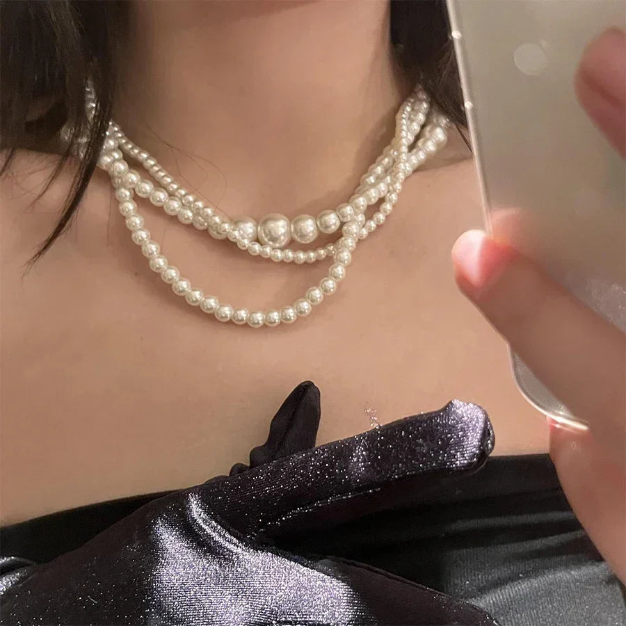 Colar de Pérolas Multicamadas