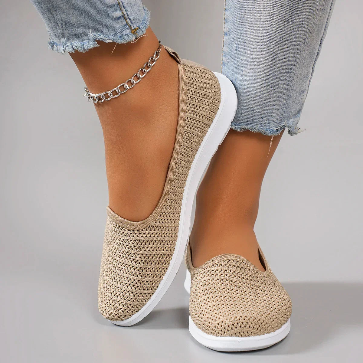 Breathable Mesh Flat Shoes
