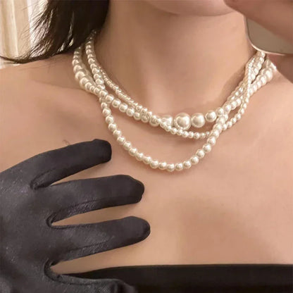 Collar de Perlas Multicapa