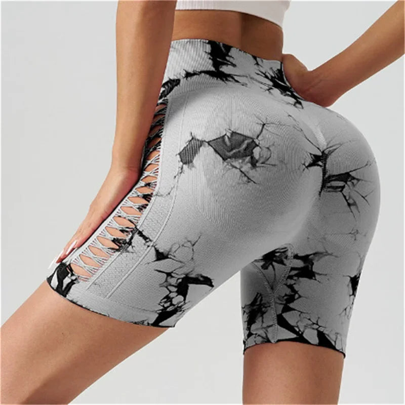 Calças de Fitness Tie-dye sem costuras