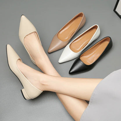 Zapatos de piel de punta fina