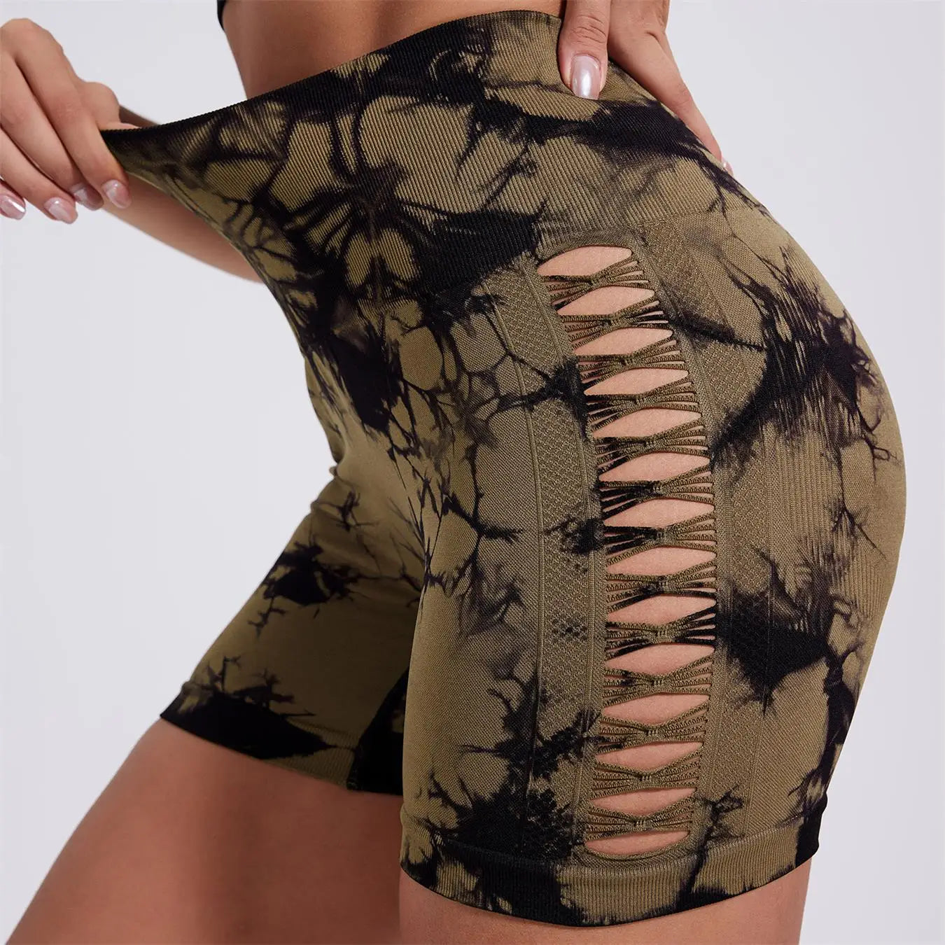 Calças de Fitness Tie-dye sem costuras