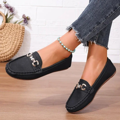 Zapatos Planos con Punta Redonda