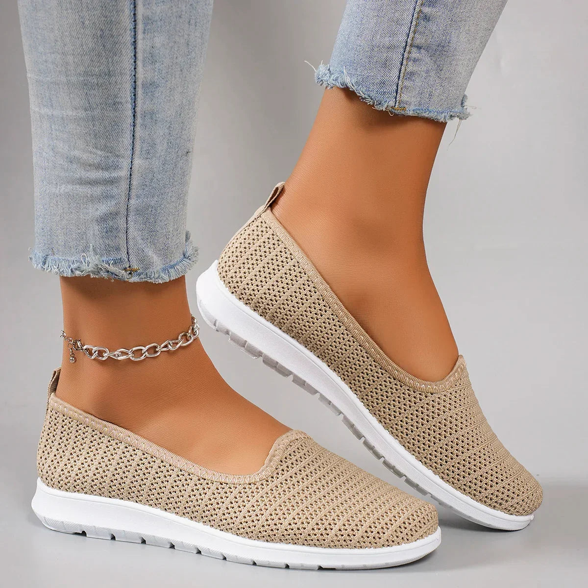 Breathable Mesh Flat Shoes