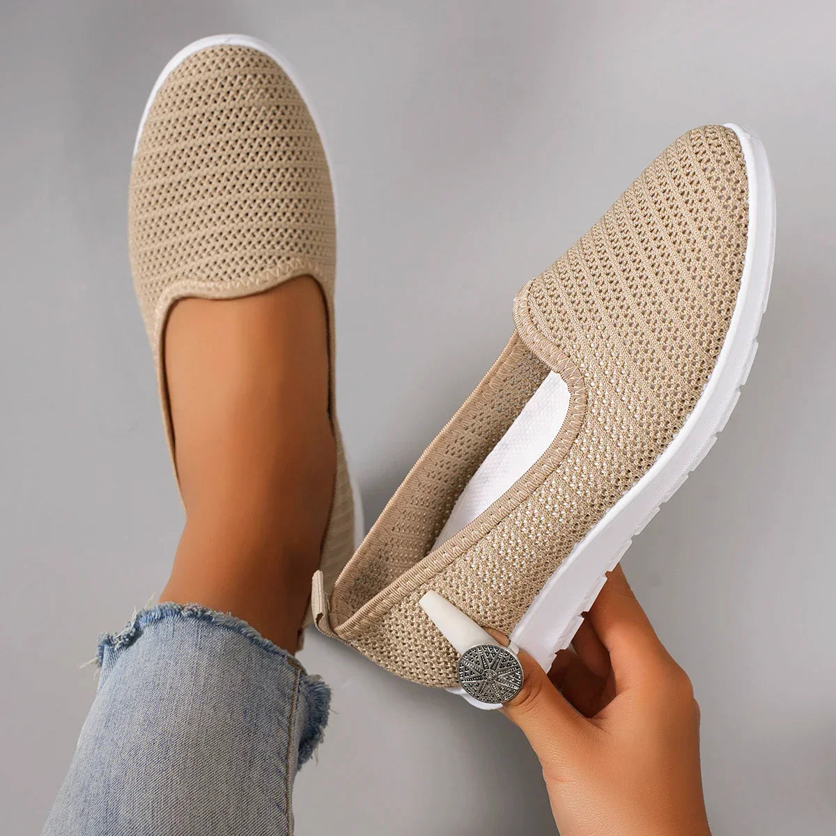 Breathable Mesh Flat Shoes