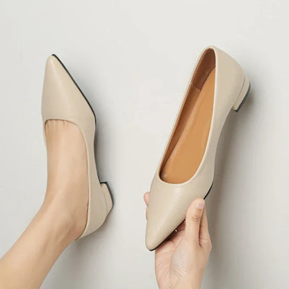 Zapatos de piel de punta fina