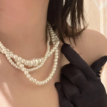 Collar de Perlas Multicapa