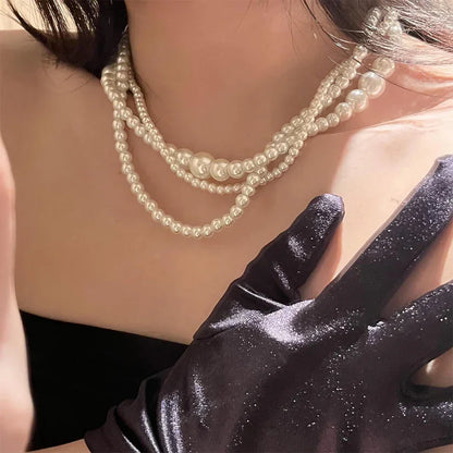 Collar de Perlas Multicapa