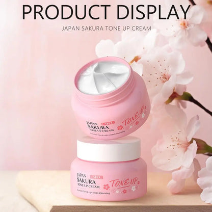 Crema facial hidratante de flor de cerezo