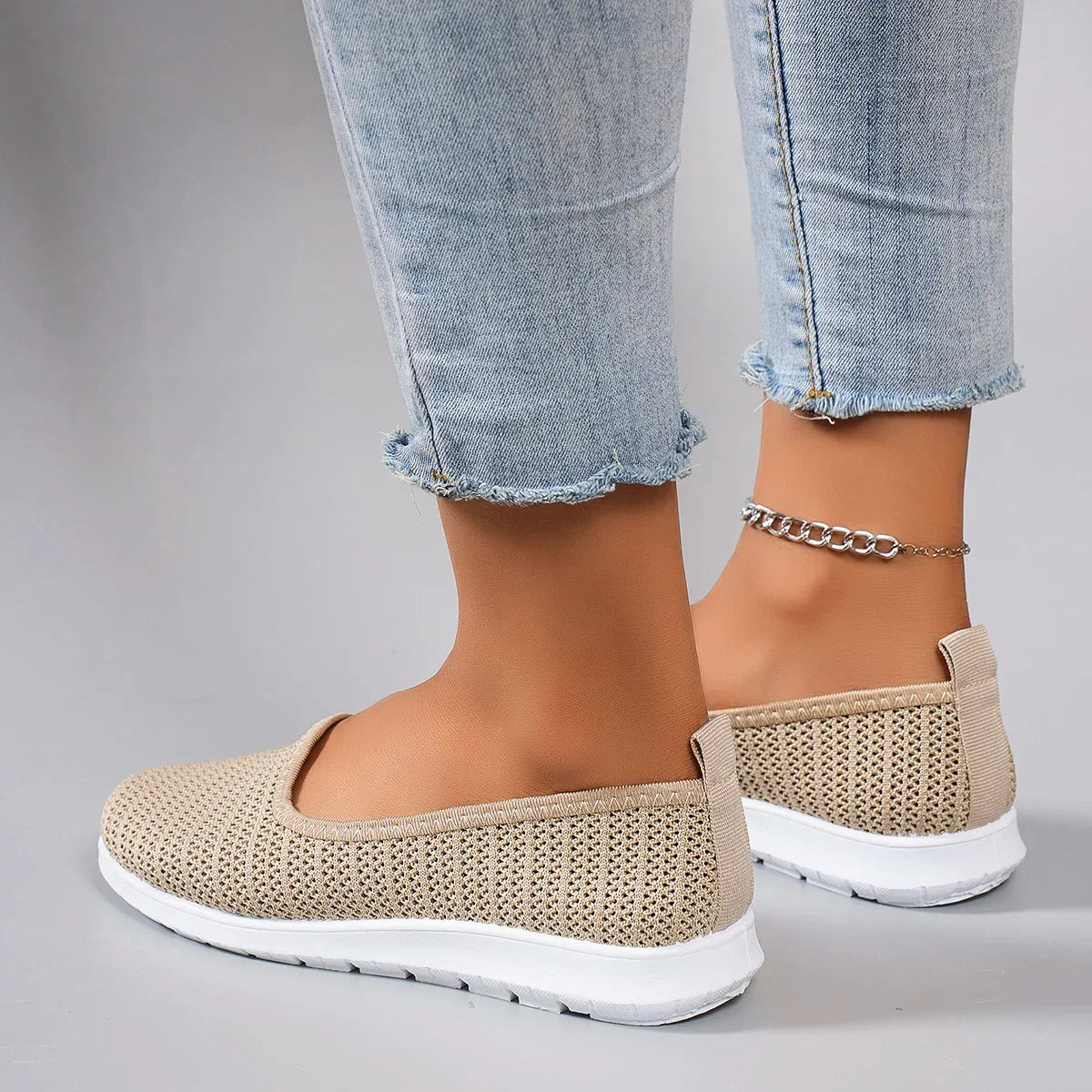 Breathable Mesh Flat Shoes