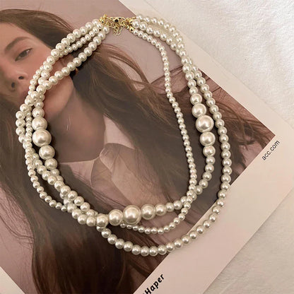 Collar de Perlas Multicapa